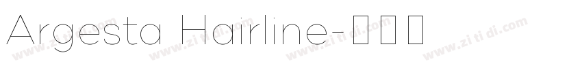 Argesta Hairline字体转换